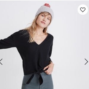 Madewell tie front sweater